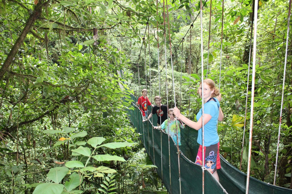 Hiking through the rainforests surrounding Arenal Volcano