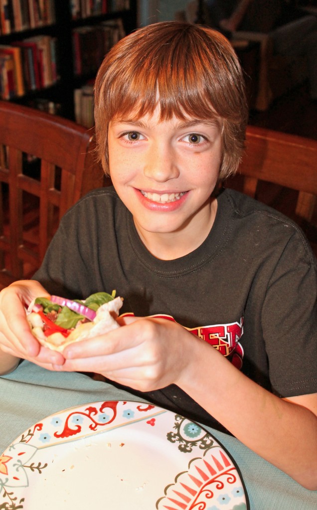 Lemmy enjoys his favorite meal.