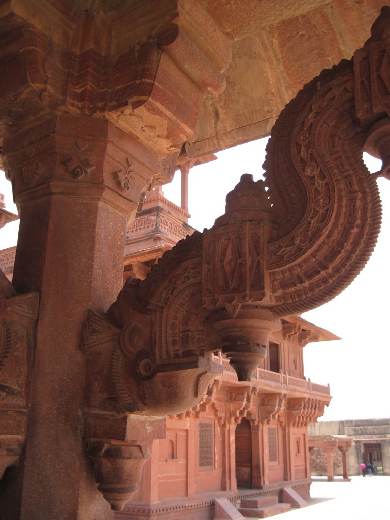 The carving on the sandstone is intricate and incredible.
