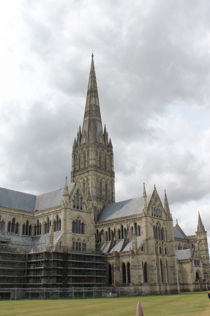 An exterior shot of Salisbury Cathedral