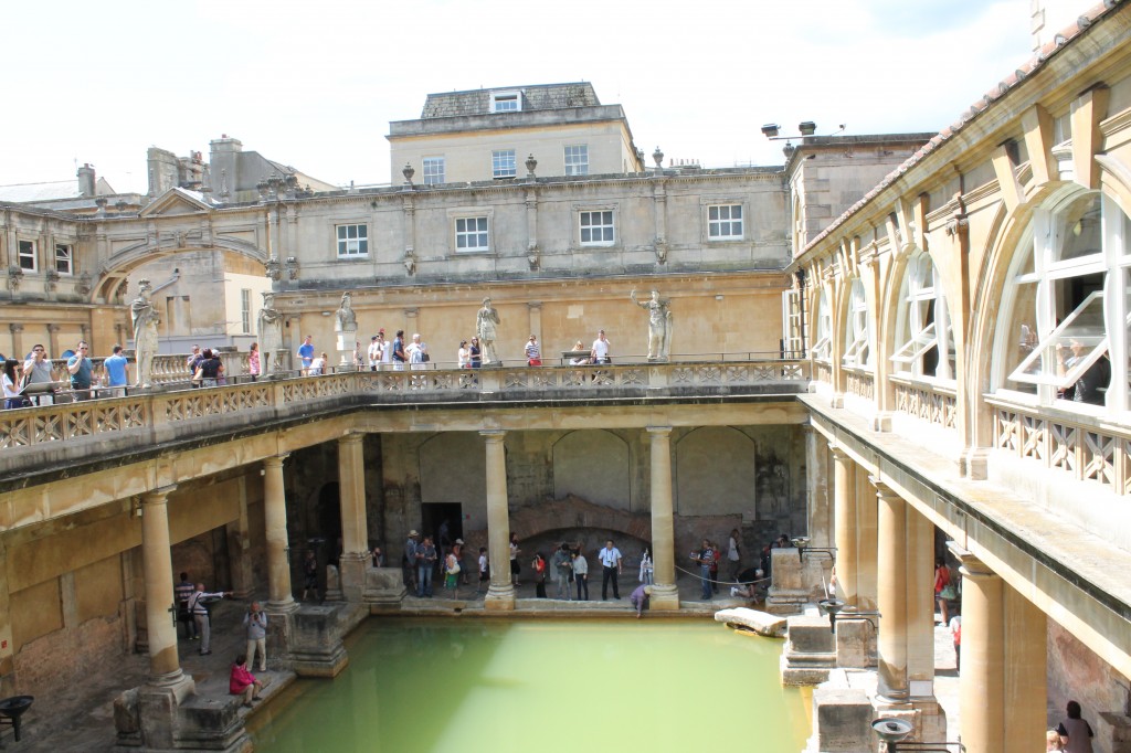 The main outdoor bath in the Roman baths