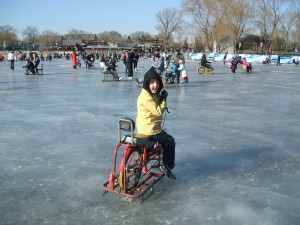 Ice Biking at Houhai 2010