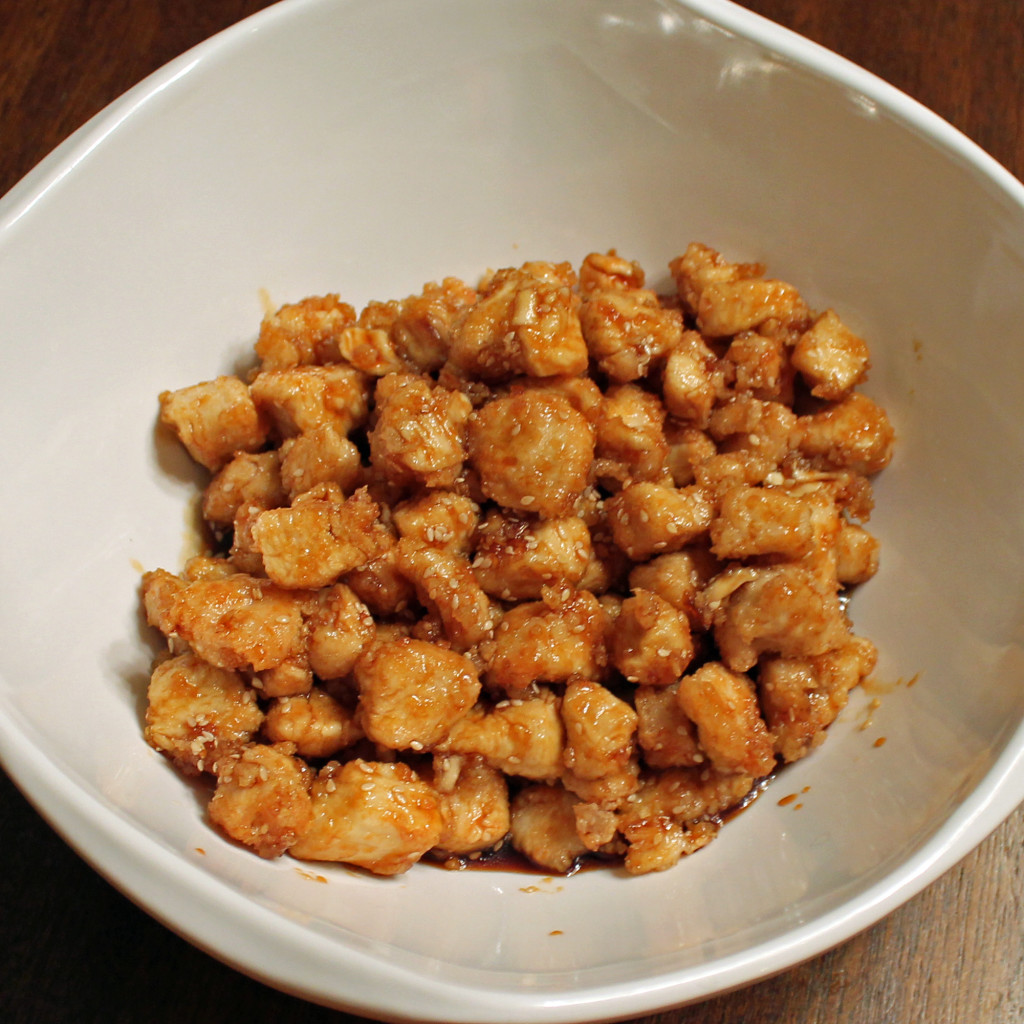 Sesame Chicken, ready to serve.